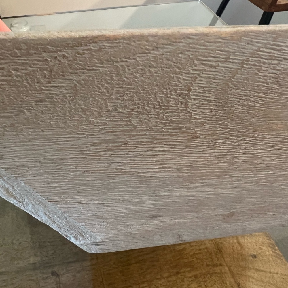 Greyish whitewash wood bowl - Picture 3 of 5